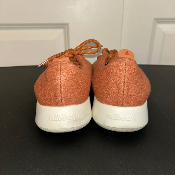 Allbirds Women's Orange Wool Runners Sz. 10 - White Soles - Picture 4 of 8